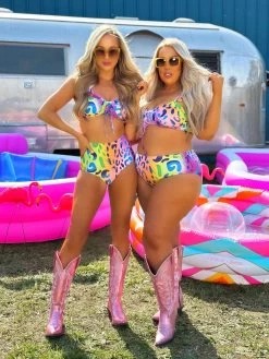 Lisa Leopard Swim High Waisted Bottoms -Southern Fried Chics PhotoMar162023 32747PM