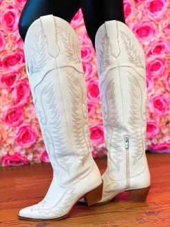 The Knight Cowgirl Boots - Bone