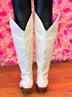 The Knight Cowgirl Boots - Bone -Southern Fried Chics PhotoMar212023 104605AM