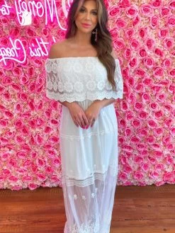 Bridal Off Shoulder White Dress
