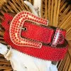Rhinestone Cowgirl Belt - Red -Southern Fried Chics PhotoMar302023 95755AM