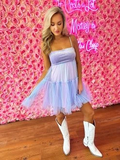 Lavender Haze Velvet And Tulle Dress