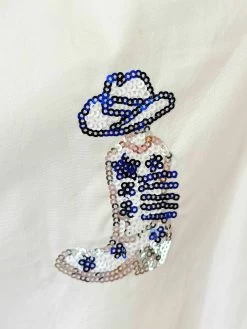 Boot Scootin Into Summer Dress - White -Southern Fried Chics PhotoMay172023 35534PM