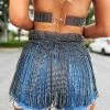 Rippin Rhinestones Fringe Skirt - Black -Southern Fried Chics PhotoMay252023 22031PM