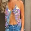 Risky Business Sequin Top - Iridescent Blue -Southern Fried Chics PhotoMay252023 33255PM