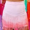 Moves To Make Fringe Skirt - Peach