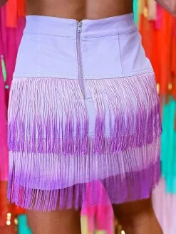 Moves To Make Fringe Skirt - Lavender -Southern Fried Chics PhotoMay252023 34419PM