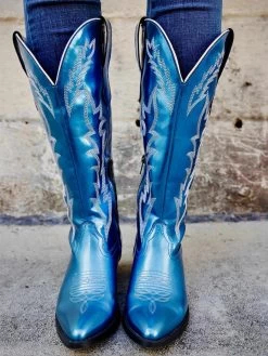 Disco Diva Cowgirl Royal Blue Boots -Southern Fried Chics PhotoNov162022 40610AM