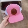 SFC Leather Patch Logo Hat - Pink 1 SFC Leather Patch Logo Hat - Pink -Southern Fried Chics SFC Leather Patch Logo Hat Pink Accessories