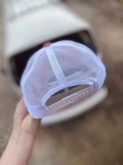 SFC Leather Patch Logo Hat - Pink -Southern Fried Chics SFC Leather Patch Logo Hat Pink Accessories 3