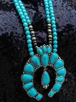 Suit Yourself Turquoise Squash Necklace -Southern Fried Chics SFCoct22 131