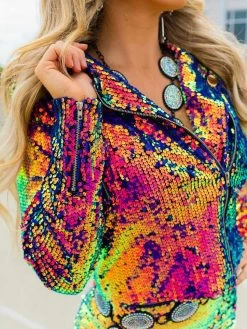 Cosmic Cowgirl Sequin Moto Jacket -Southern Fried Chics SFCoct22 146