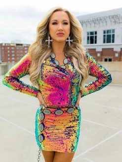 Cosmic Cowgirl Sequin Moto Jacket -Southern Fried Chics SFCoct22 151