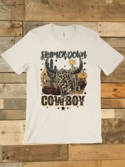 Simmer Down Cowboy T Shirt -Southern Fried Chics SIMMER NATURAL