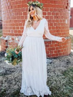 Speechless Dress -Long Sleeve White Dress