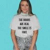 The Boobs Are Real The Smile Is Fake - Silver -Southern Fried Chics The Boobs Are Real The Smile Is Fake Silver T Shirts