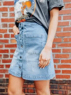 The Southern Denim Skirt -Southern Fried Chics The Southern Denim Skirt Skirts 7