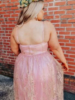 Turning Heads Dress- Mauve/Gold -Southern Fried Chics Turning Heads Dress MauveGold Dresses 8