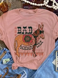 Bad Ass Mamacita Tee - Desert Rose