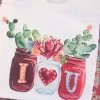 I Love You Cactus Jar Tee - White -Southern Fried Chics ily cactusjar white LC