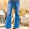 Super Stretch Wide Leg Blue Denim Jeans -Southern Fried Chics image 7e08f1c1 55d9 4042 bfce 546acf287fef