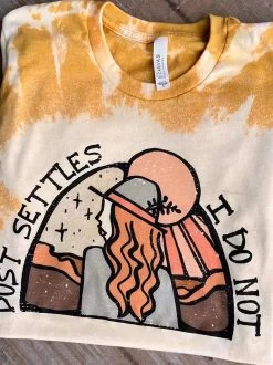 Dust Settles I Do Not T-shirt - Bleached Mustard