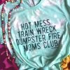Moms Club T-shirt - Mint Splatter -Southern Fried Chics momsclubmintsplatter