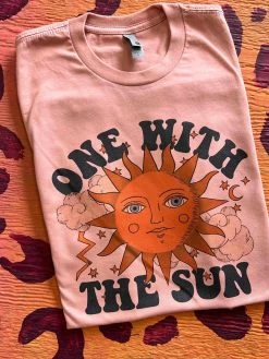 One With The Sun T-shirt - Desert Rose