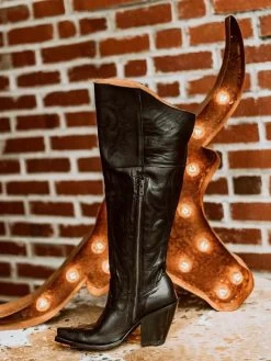 Dan Post Jilted Leather Boot - Black -Southern Fried Chics z134